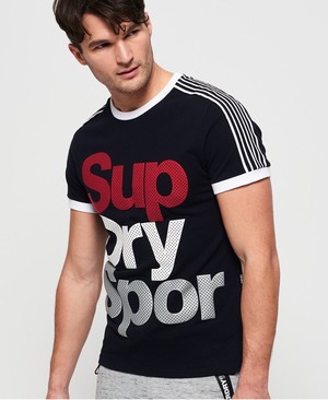 Superdry Athletico Sport Férfi Pólók Sötétkék | YXWLN1529